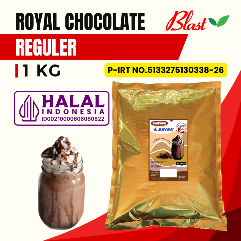 

Bubuk ROYAL COKLAT 1 KG - Bubuk Minuman Royal Chocolate -Powder Cokelat MIX Creamer + Gula