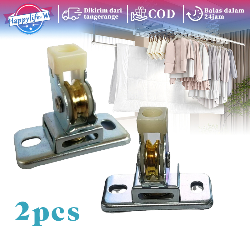 Katrol Kerekan Jemuran 2pcs Pulley Kerekan Jemuran Kecil Katrol Jemuran Lifting Mini Pulley Untuk Je