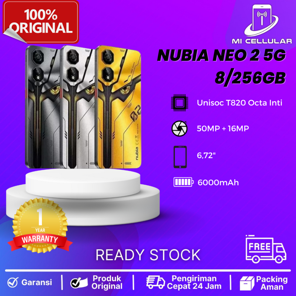 Nubia Neo 2 5G 8/256GB GARANSI RESMI