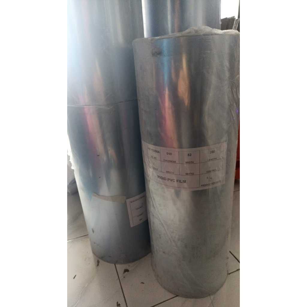 mika kaku rigid pvc film tebal 010 lebar 52cm panjang 200m