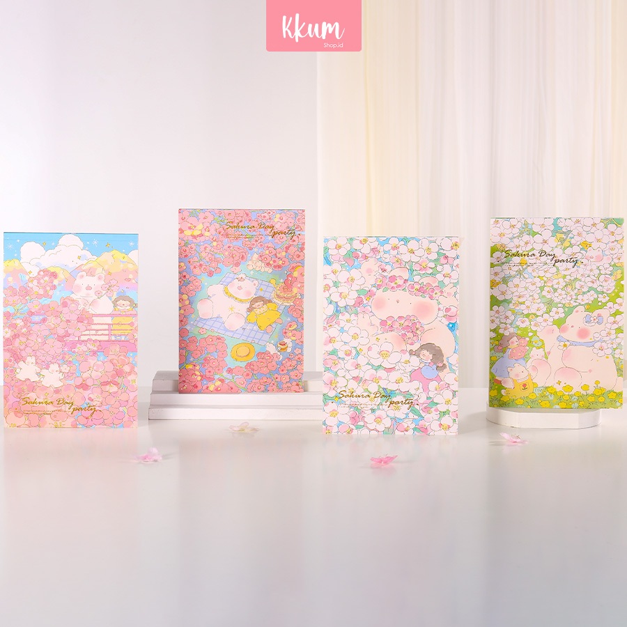 

Notebook Polos Sakura/ Sketchbook Buku Catatan Blank A5 Pinky Notepad