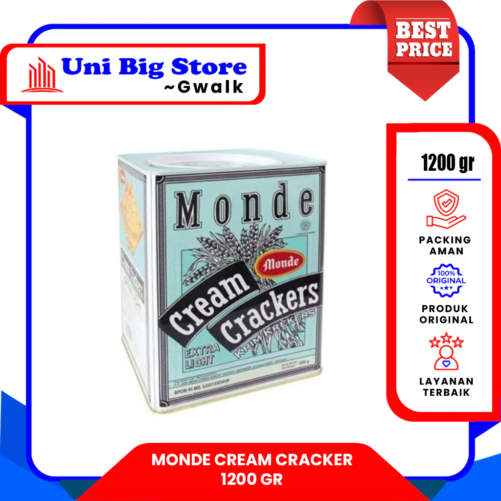 

MONDE CREAM CRACKERS GABEN GABIN KALENG - 1.2 kg