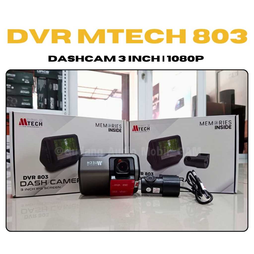 DVR Mobil Dashcam / Dash Cam MTECH (Mobile Tech) 3" inch