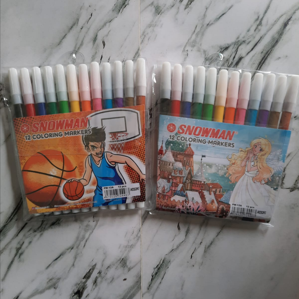 

Spidol 12 Warna Snowman PW-12A