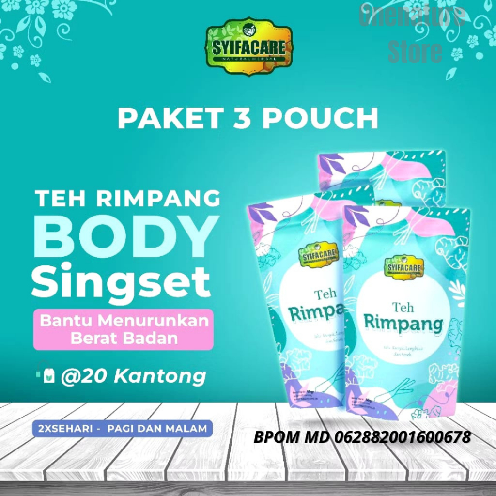 

Teh Rimpang Syifacare 3 Pouch Lebih Murah | Teh Rimpang Celup Herbal Untuk Diet dan Melancarkan Haid