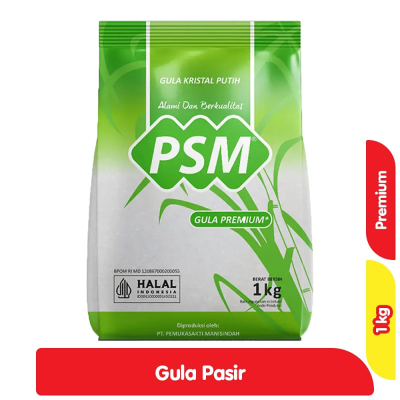 

Gula Pasir Kristal Putih PSM 1Kg