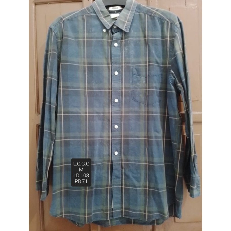 kemeja flanel h&m