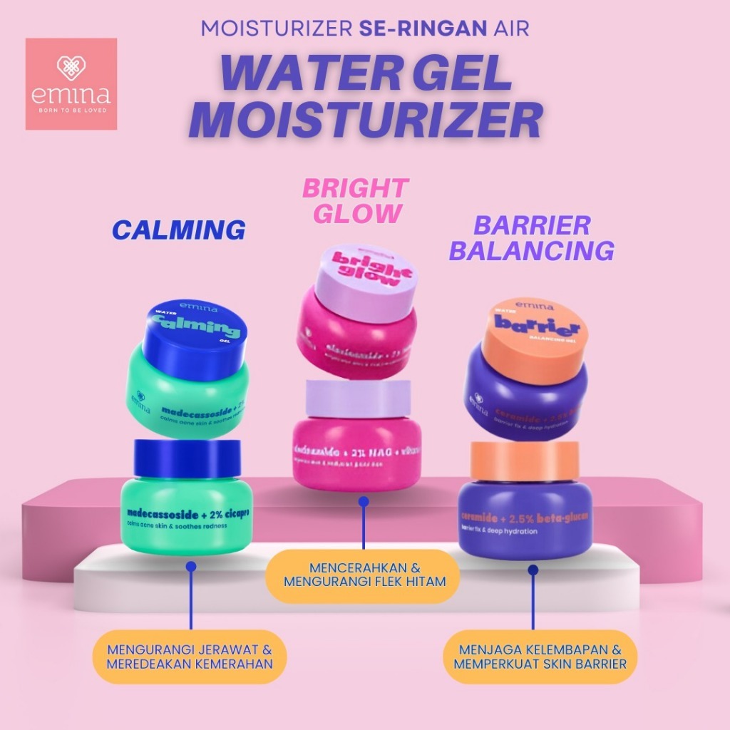 Emina Water Calming Gel Moisturizer 30g -  ORI☑️ BPOM☑️