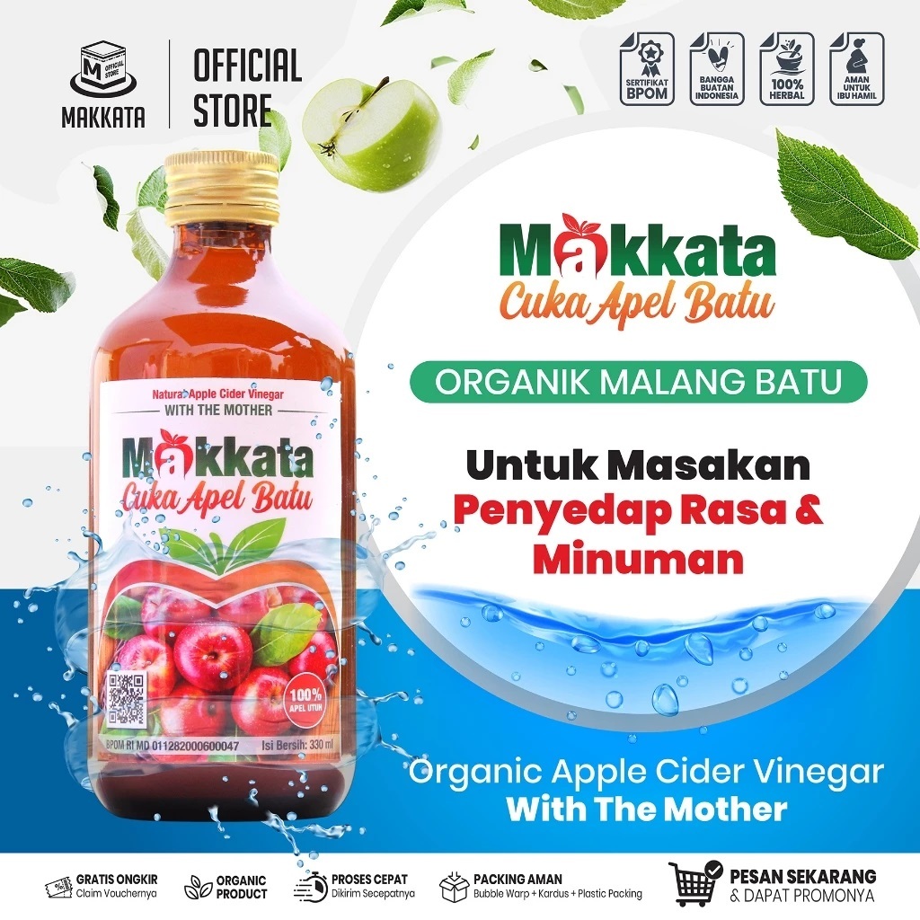 

Makkata Cukai Apel Batu With The Mother Organic Apple Cider Vinegar