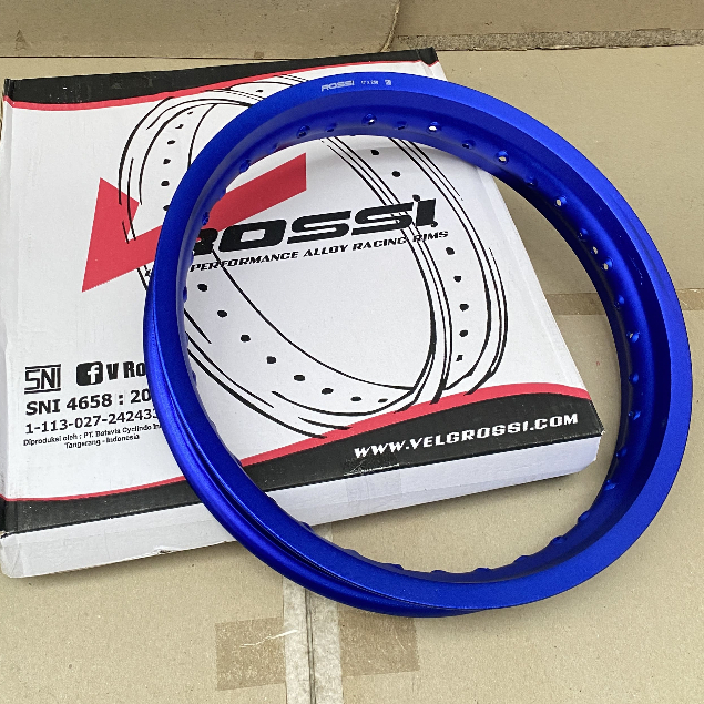 Velg Rossi WM 140 160 185 215 250 300 350 Ring 17 Hole 36 Hitam Silver Merah Biru Gold Violet Oranye