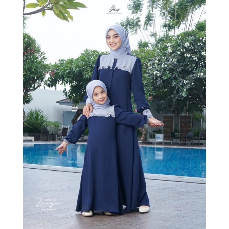 Zavyn Dress Couple by Arrafi ORI Gamis Ibu dan Anak sarimbit