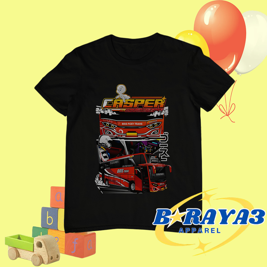 Kaos Anak Busmania Casper – Bus Keren, Kaos Super Adem