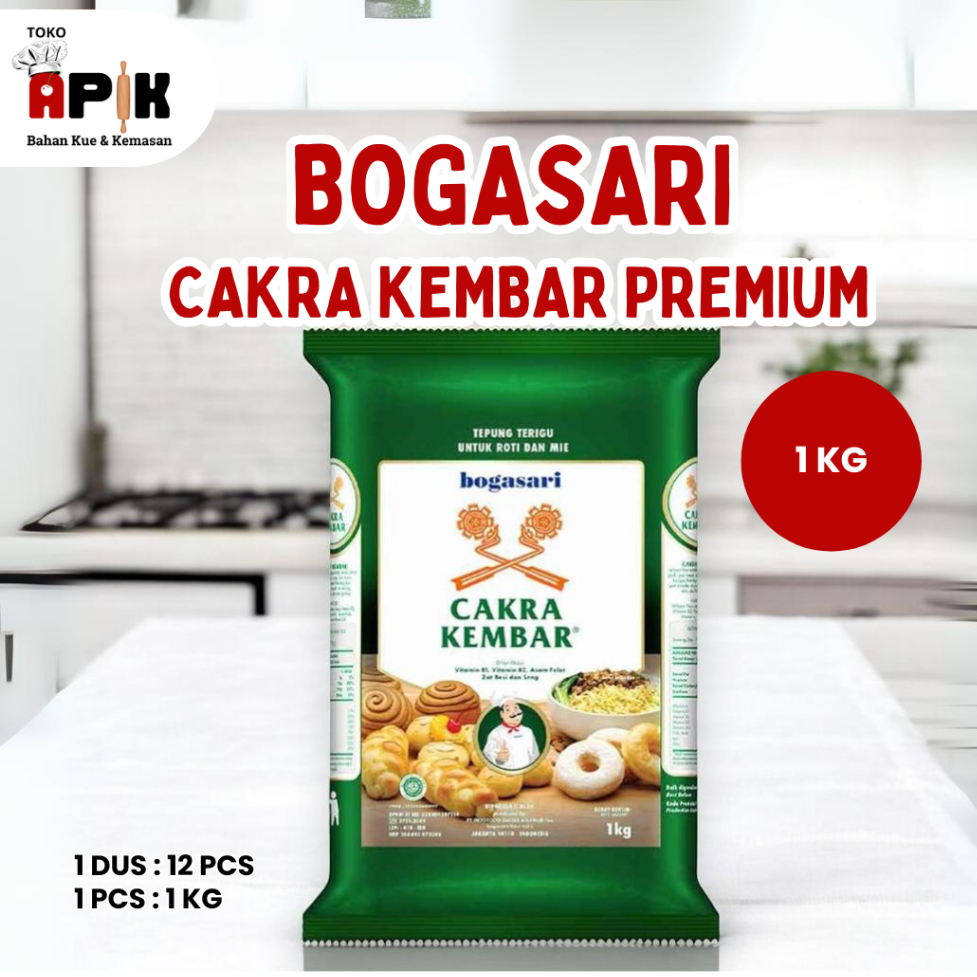 

Tepung Bogasari Cakra Kembar Premium Economis 1kg