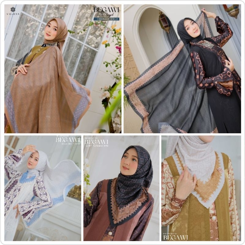 JILBAB/SCARF/KHIMAR/PASMINA FAMSET BEGAWI BY VALDYA