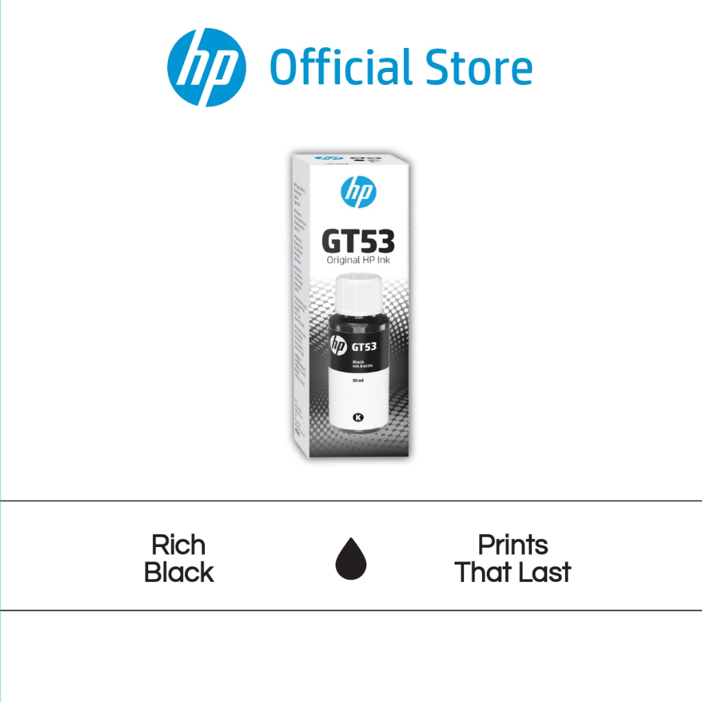 Tinta Printer HP Original GT53 90-ml Hitam Black / GT52 Cyan / GT52 Magenta / GT52 Yellow / Smart Ta
