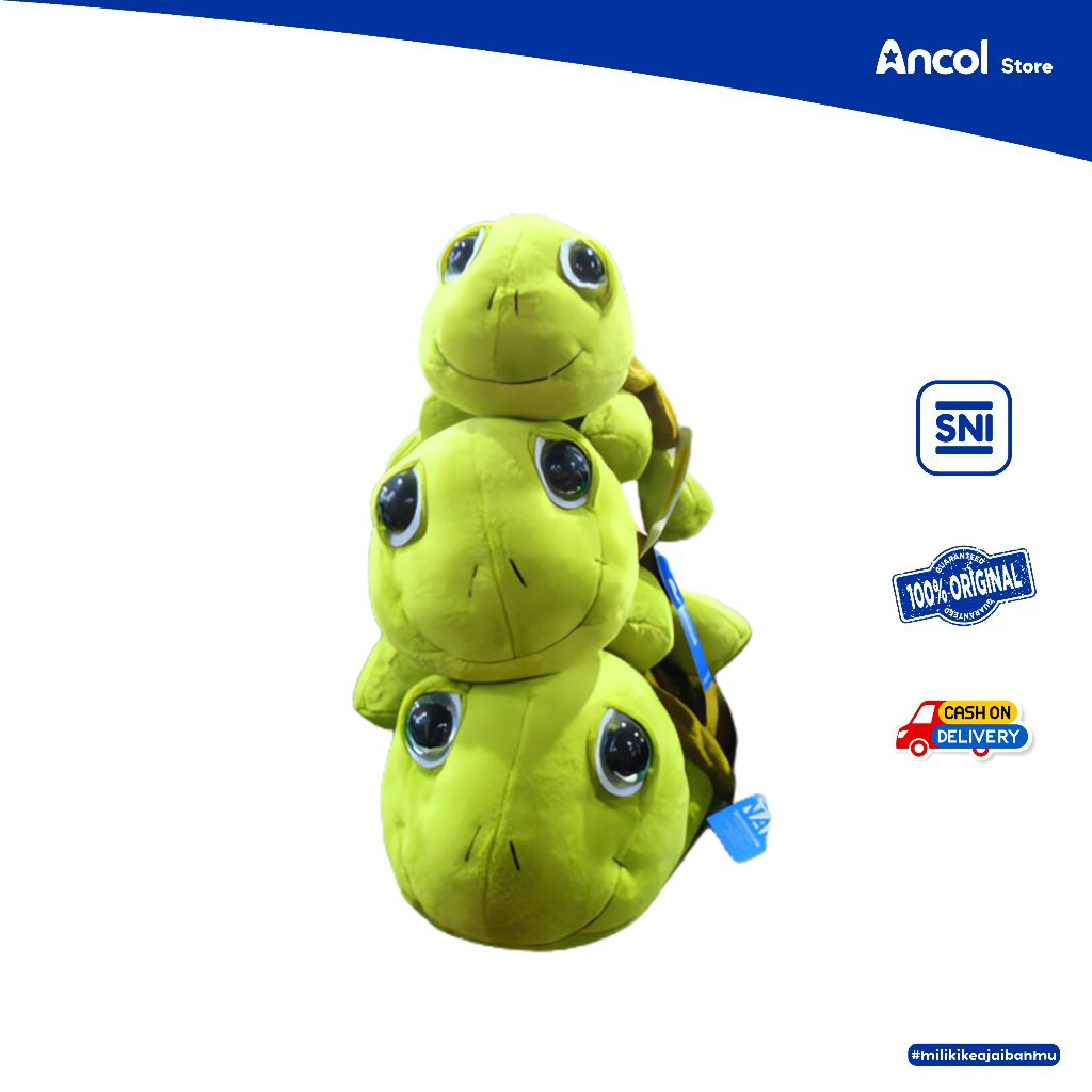 Viral!! Ancol Boneka Turtle Big Eye Boneka Kura-Kura Lucu Mata Besar Official Merchandise