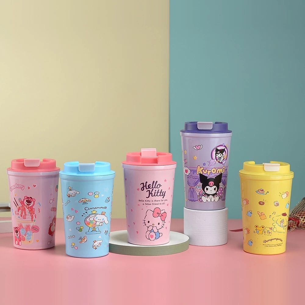 Termos Kopi Travel Mug Anti Tumpah / Mug Kopi Karakter Sanrio Tahan Panas Dan Dingin