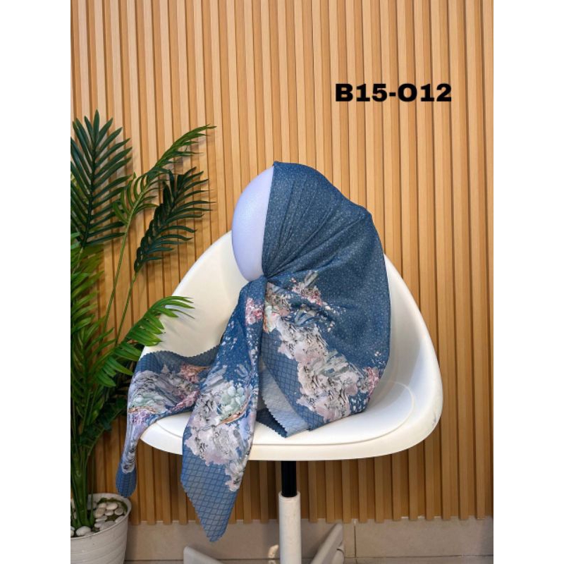 Hijab Segiempat Motif bahan Voal Premium UK 110x110 by Oneres Collection