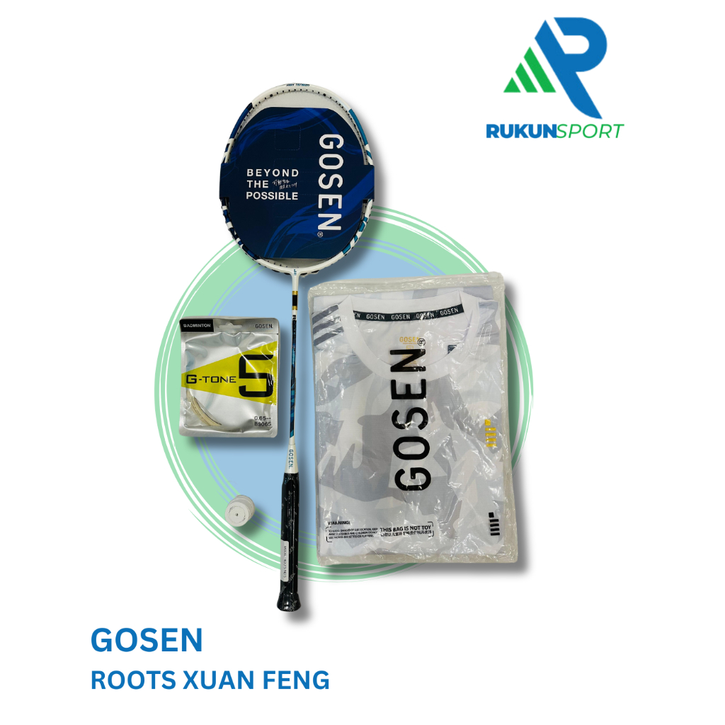 Raket Badminton GOSEN ROOTS XUAN FENG (White/Blue)