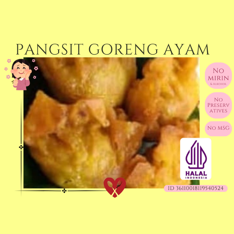 

Pangsit Ayam goreng dimsum Frozen isi 10pcs/pack