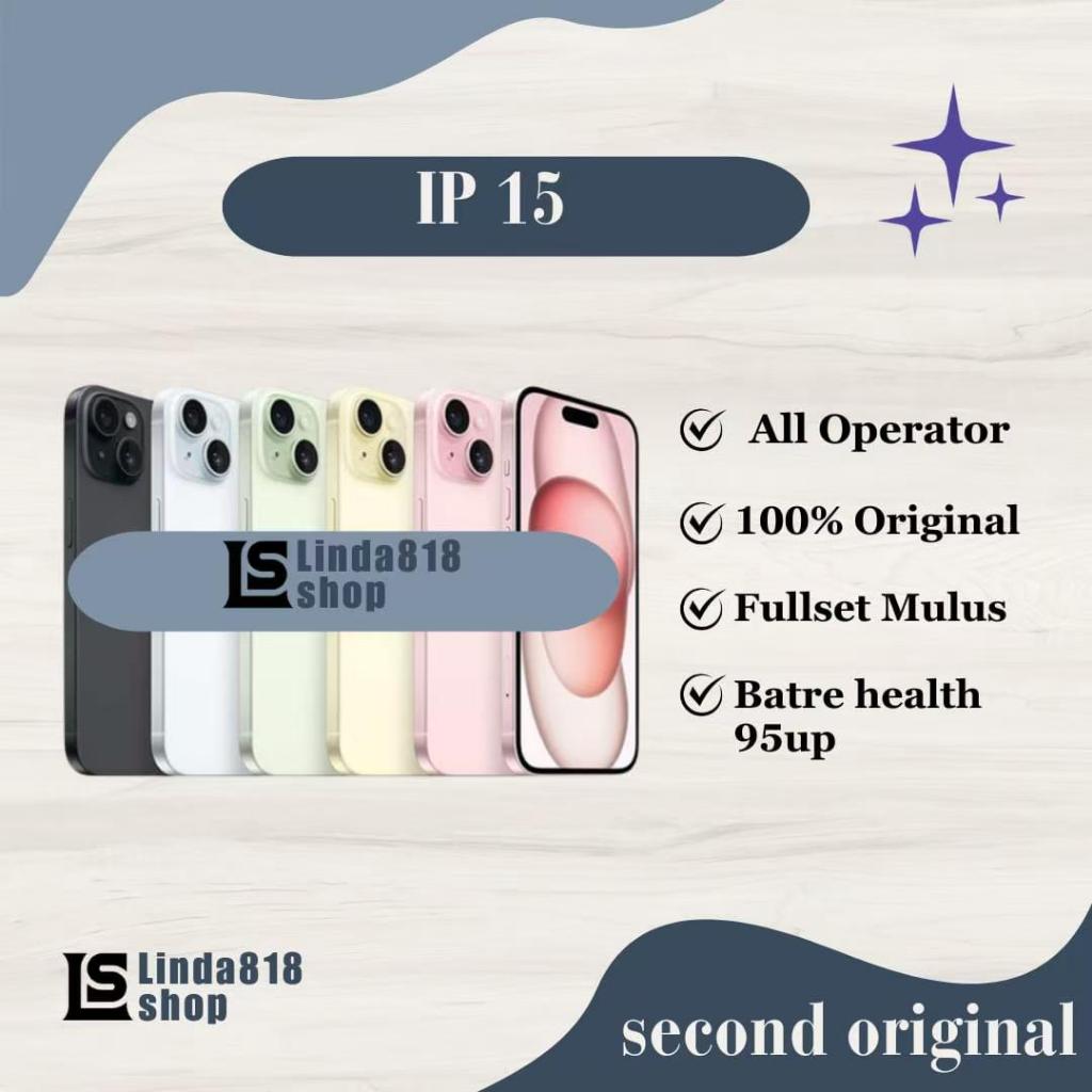 iPhone 15 / iPhone  15 Plus Second Original SMARTPHONE 15 Bekas FULLSET MULUS