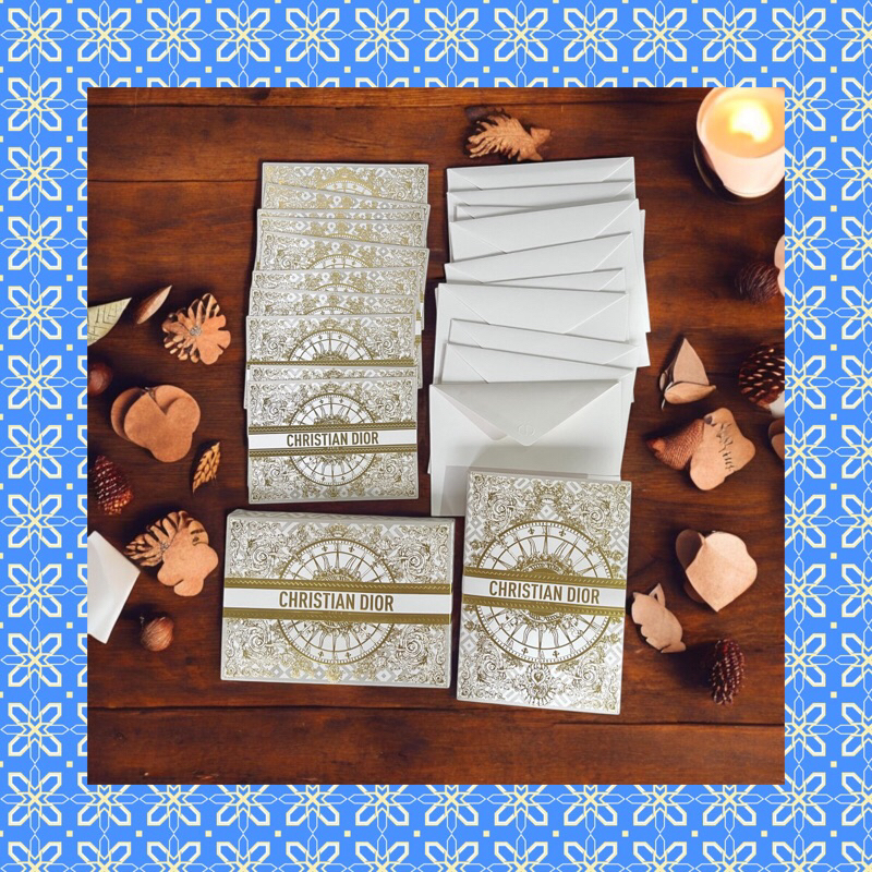 

Dior Letter Set Xmas isi 10 Kartu Ucapan & Amplop Limited Edition