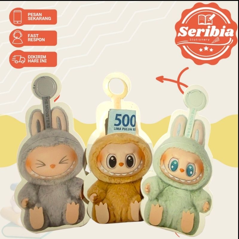 

AMPLOP LEBARAN 3D MOTIF LABUBU/ ISI 5 PCS