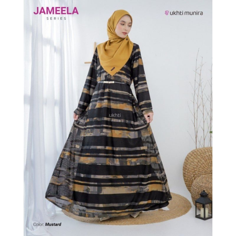 GAMIS JAMEELA | Gamis Poly Lace Luxury | Gamis Motif Print Premium | Gamis UKHTI Munira [ORIGINAL]