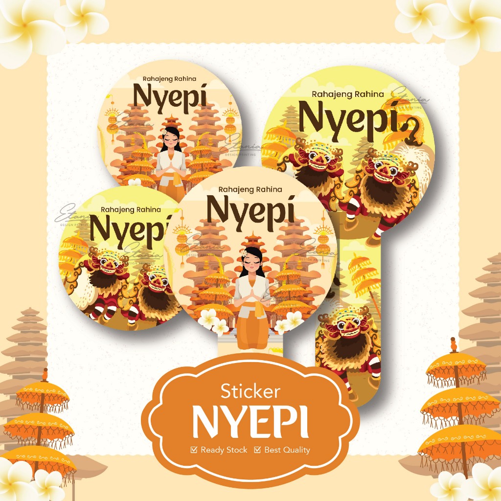 

Stiker Nyepi sticker Toples Kue Nyepi Label toples kue ready