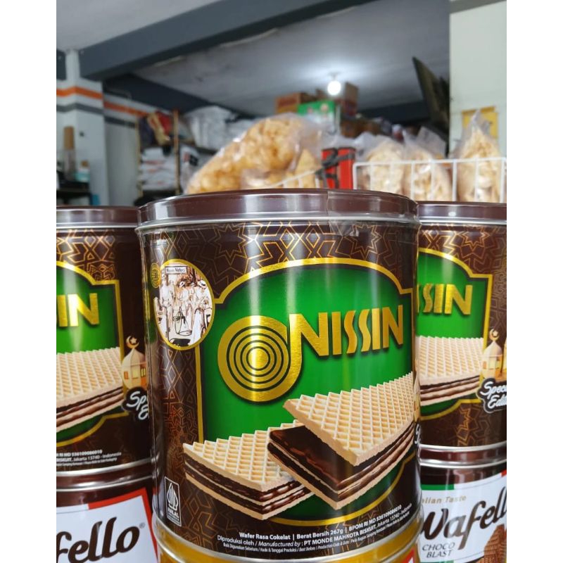 

NISSIN WAFER COKLAT KALENG LEBARAN 267GRAM