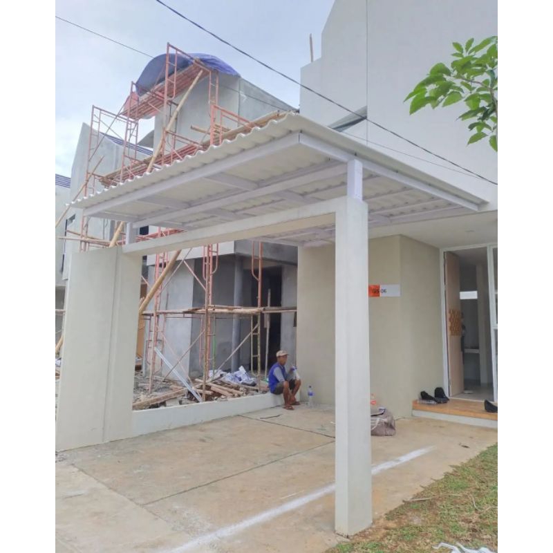 kanopi alderon dobel layer + jasa pasang