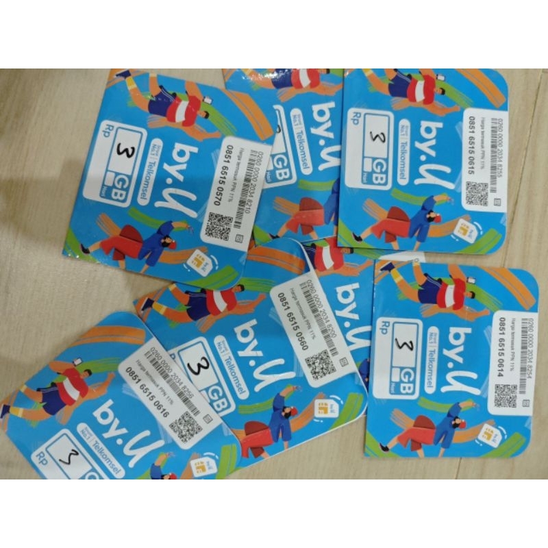 Kartu Perdana byU 3GB Promo (perlu registrasi) WA aktif selamanya