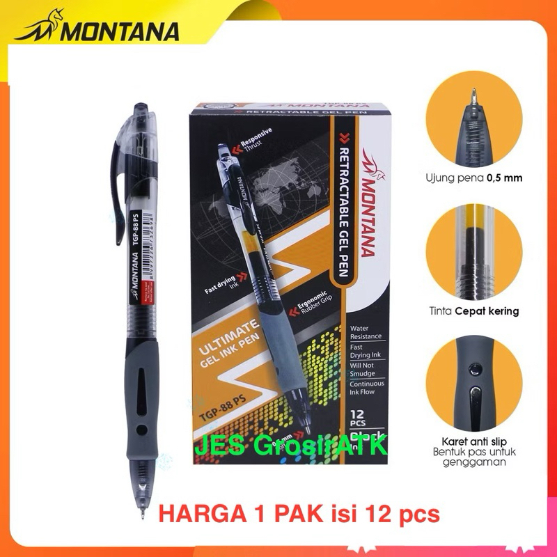 

Pulpen Gel Montana TGP-088 PS harga GROSIR 1 Pak (mirip Kenko K1)