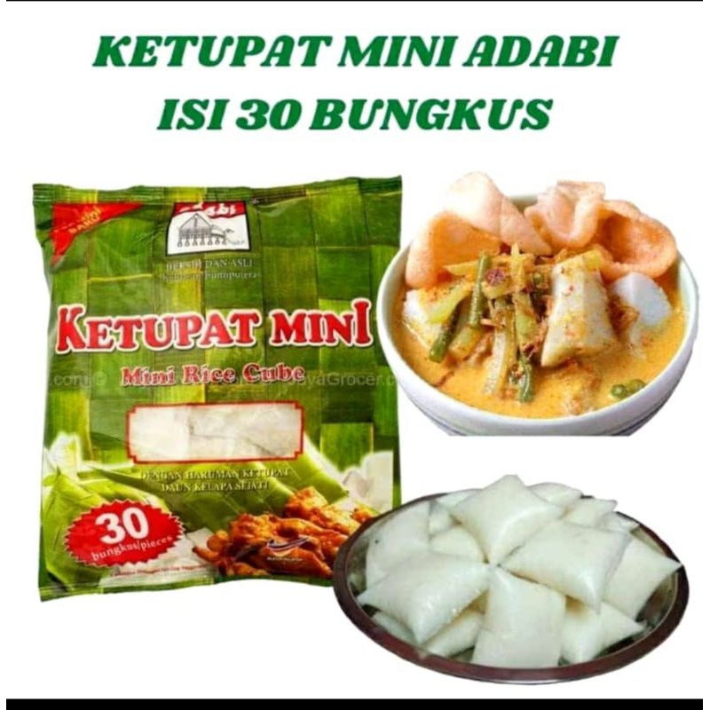 

ADABI KETUPAT MINI ISI 30 BUNGKUS @20GR