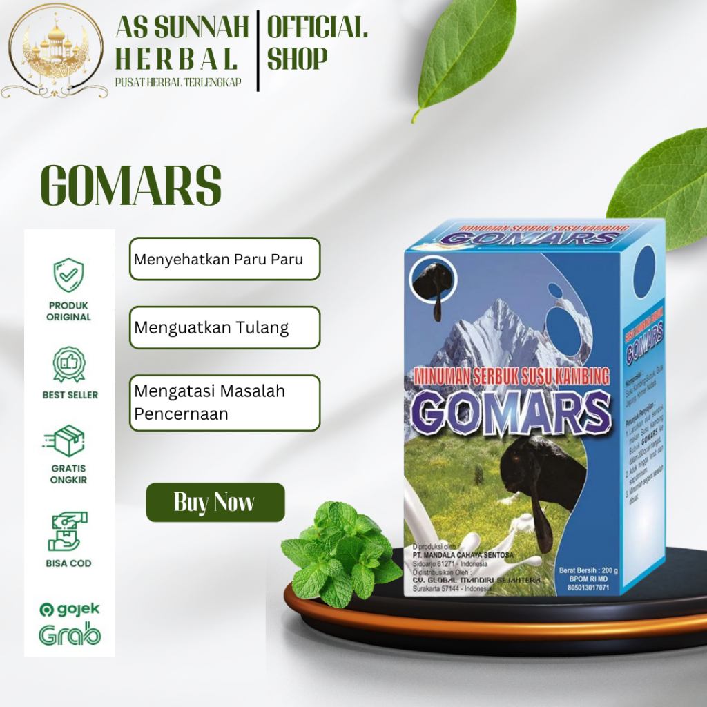 

Gomars 200 gr Susu Kambing Etawa Bubuk Putih Rasa Original Vanila baik untuk kesehatan dan paru paru