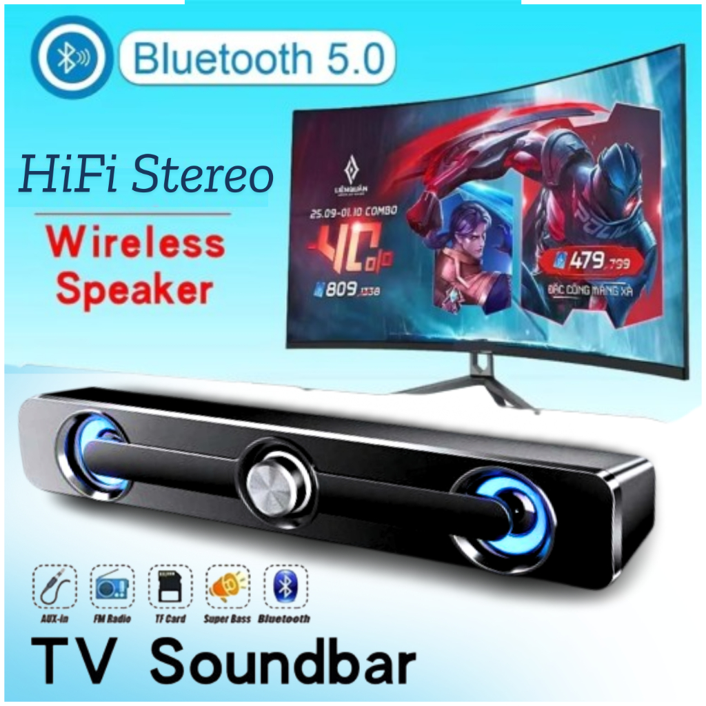 SADA Speaker TV Led Full Bass Soundbar Bluetooth Speaker Super Bass HiFi Stereo 3W  V 111
