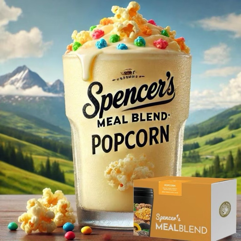 

Meal Replacement / Diet slimming / Minuman Pengganti Sarapan/ Spencer's Mealblend Popcorn Marshmallow 1 Box : 15 Sachet @38gr