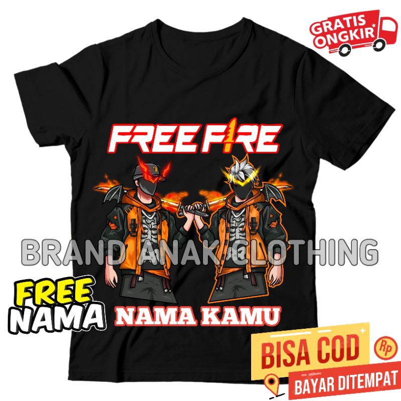 GRATIS NAMA BAJU KAOS ANAK KARATER PEDANG FREE FIRE FF NEW BAJU FF FREEE FIRE FASHION ANAK KAOS FF