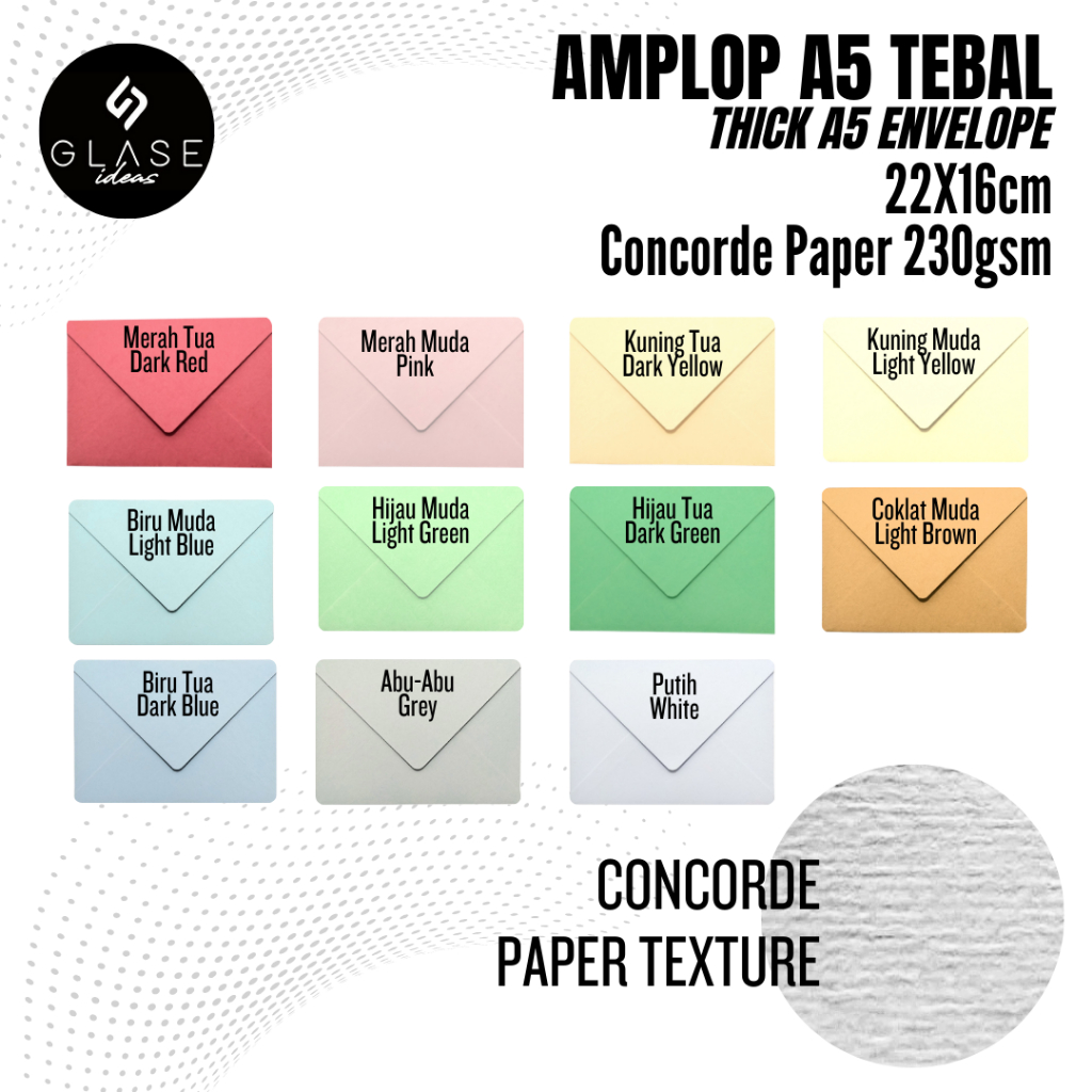 

Amplop Tebal A5 22x16cm Concorde 230gr Polos amplop vintage aesthetic amplop undangan amplop uang angpao surat amplop kartu ucapan amplop kondangan amplop warna amplop polos amplop mini amplop custom amplop warna amplop photocard