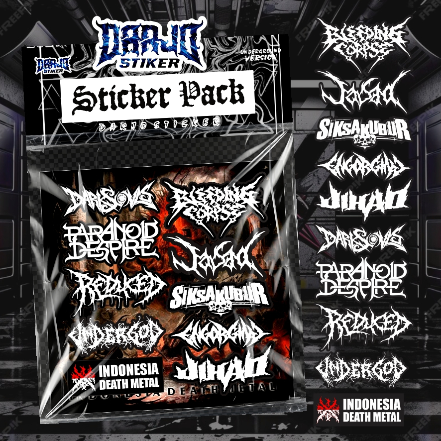 

Stiker Package Band Metal IDDM " VOL 1 " Glossy Anti Air Tinggal Tempel