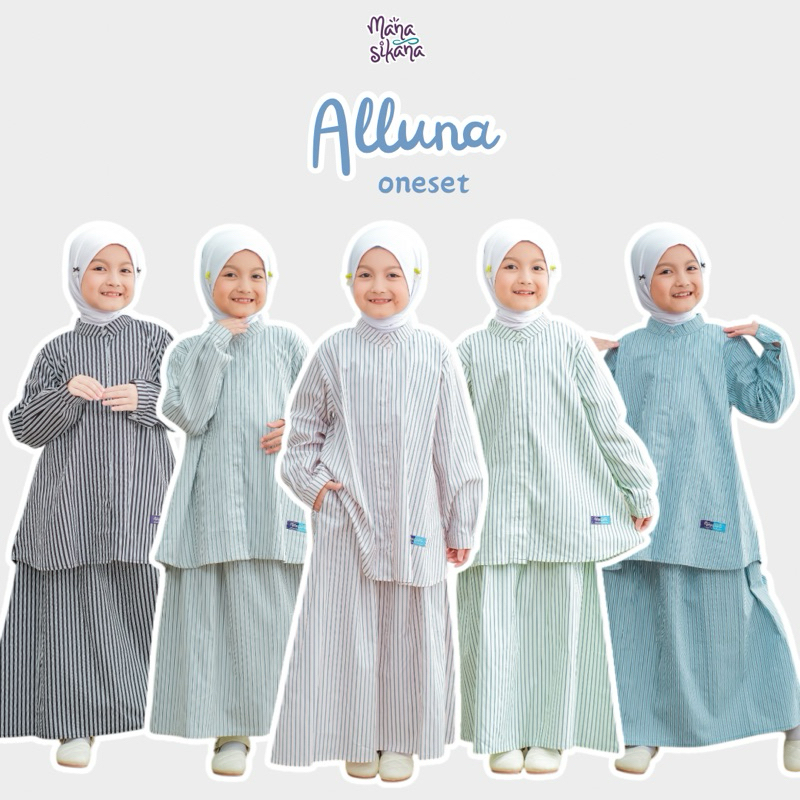 MANASIKANA Alluna OneSet Baju Setelan Anak Perempuan 5th-Remaja