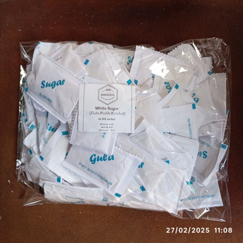 

WHITE SUGAR 125/250 SACHET GULA PASIR PUTIH NON MERK