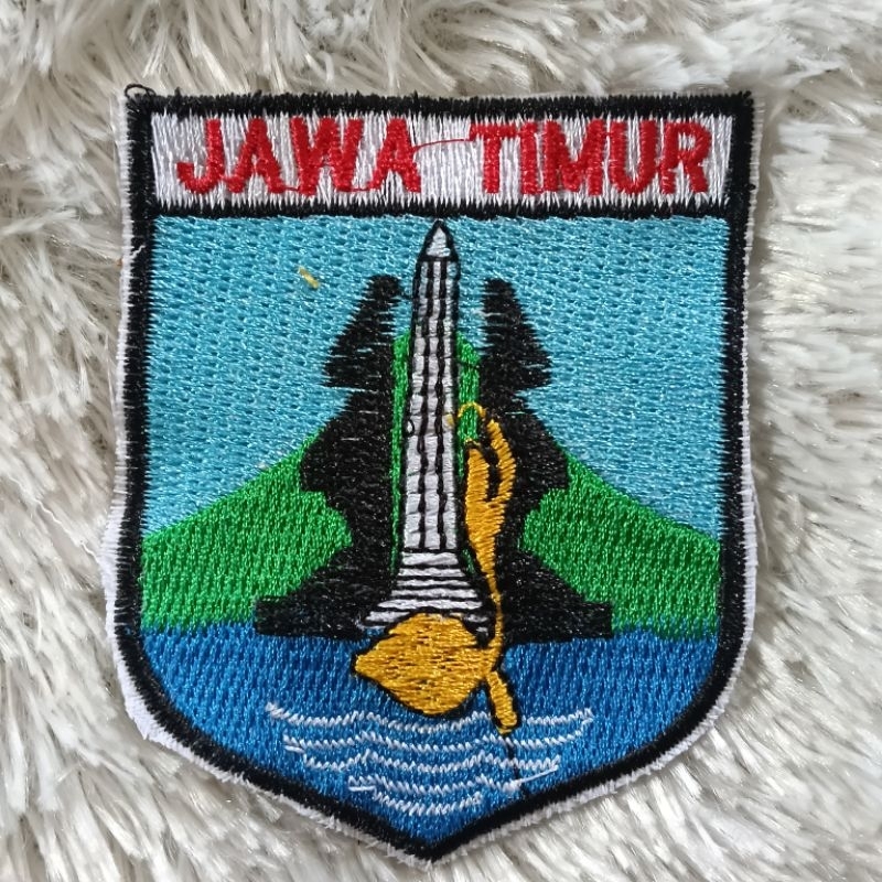❤️PREMIUM❤️ BORDIR LOGO JAWA TIMUR SEKOLAH, BORDIR ATRIBUT SEKOLAH JAWA TIMUR PRAMUKA