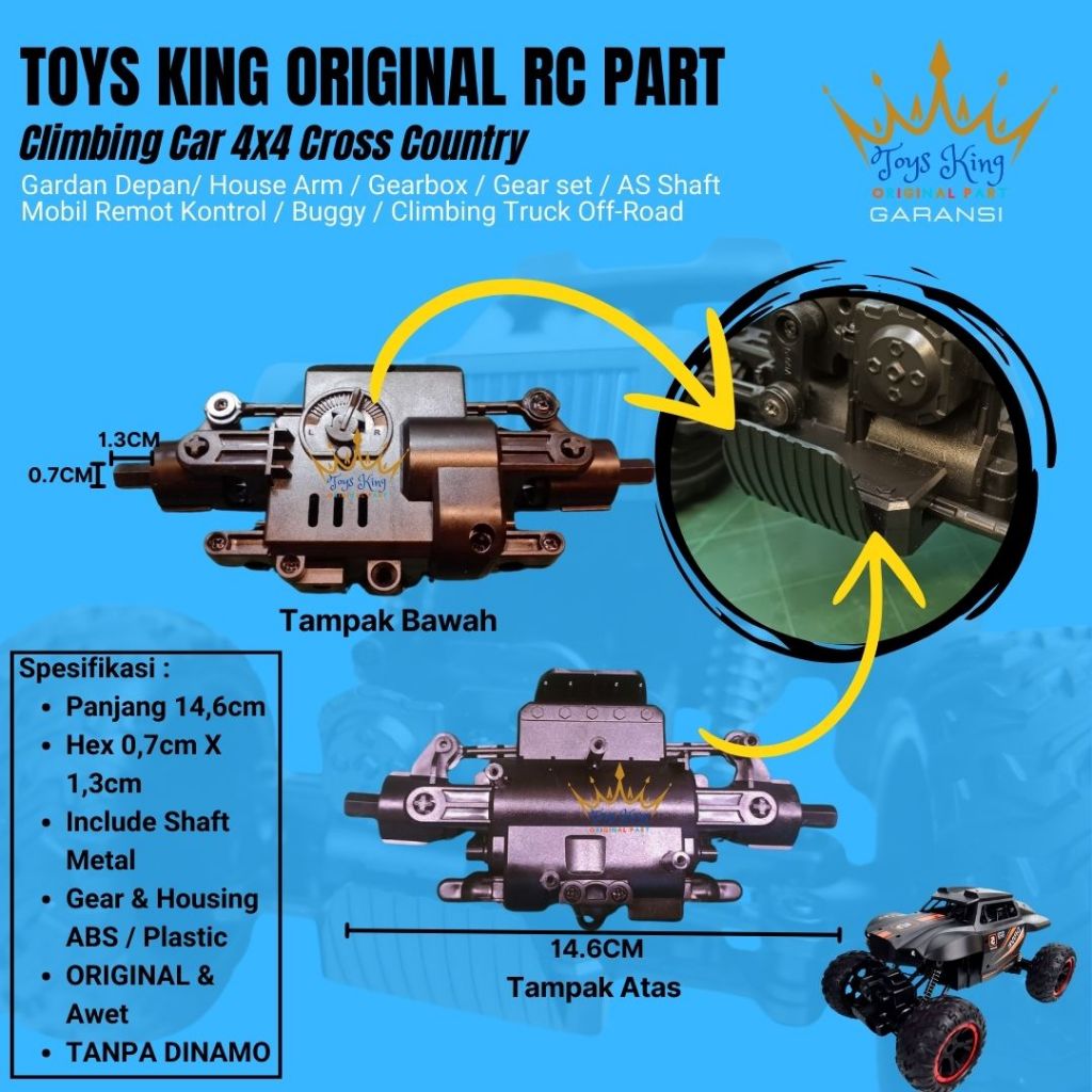 ARIVINDO Gardan Depan / House Arm / Gearbox / Gear Set RC CLIMBING CROSS COUNTRY 1:14 4WD PART