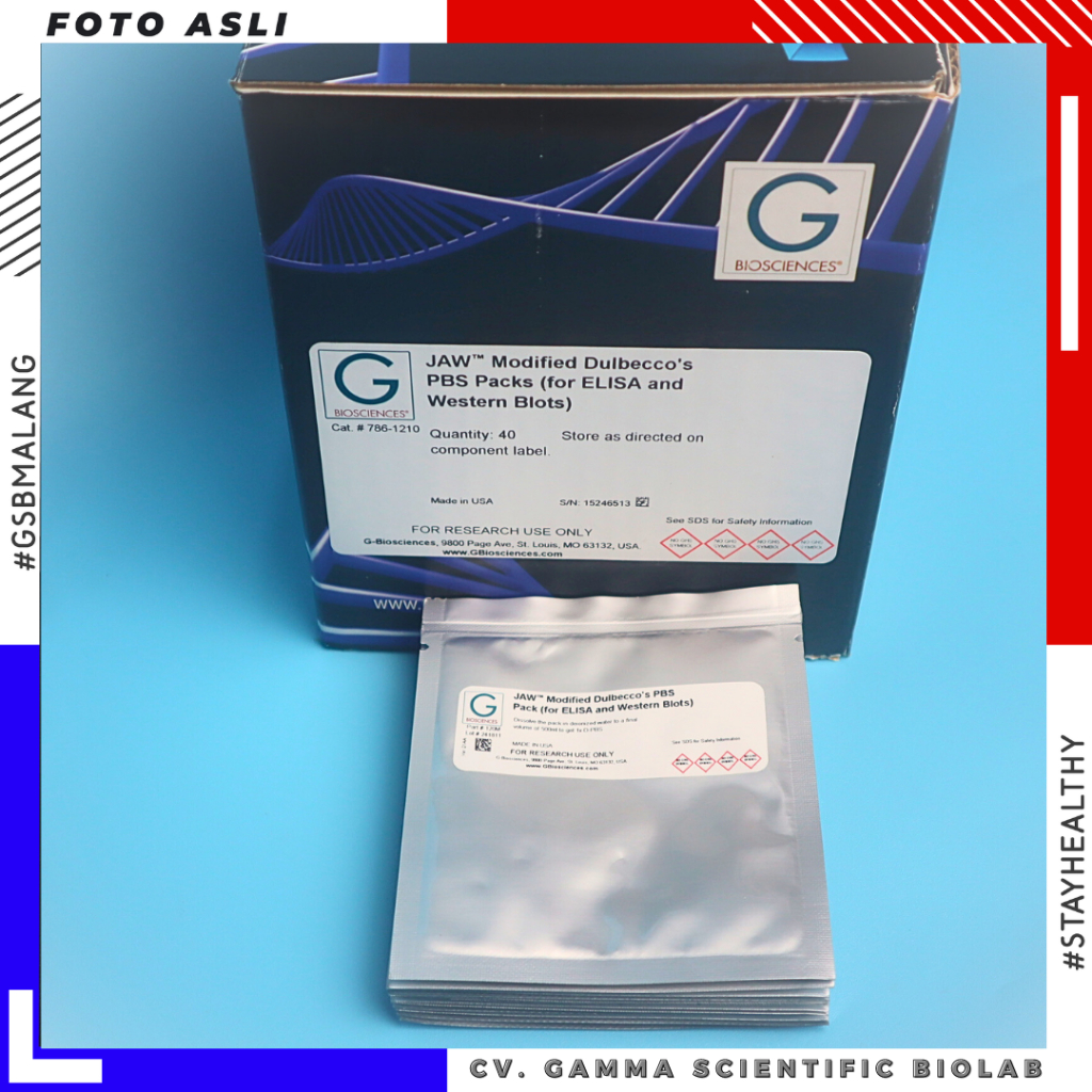 JAW™ Dulbecco's Phosphate Buffered Saline (DPBS) 0.5L Packs #786-1210 | G-Bioscience