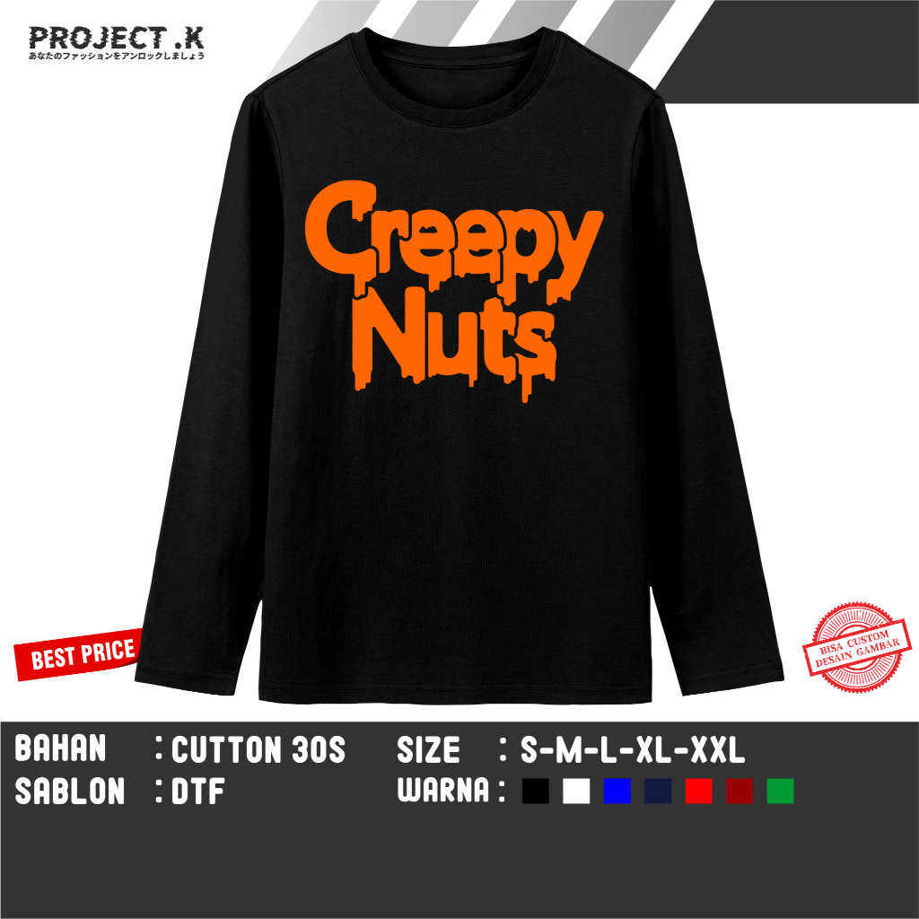 T-SHIRT KAOS DISTRO LENGAN PANJANG BAND JEPANG CREEPY NUTS BY PROJECT K