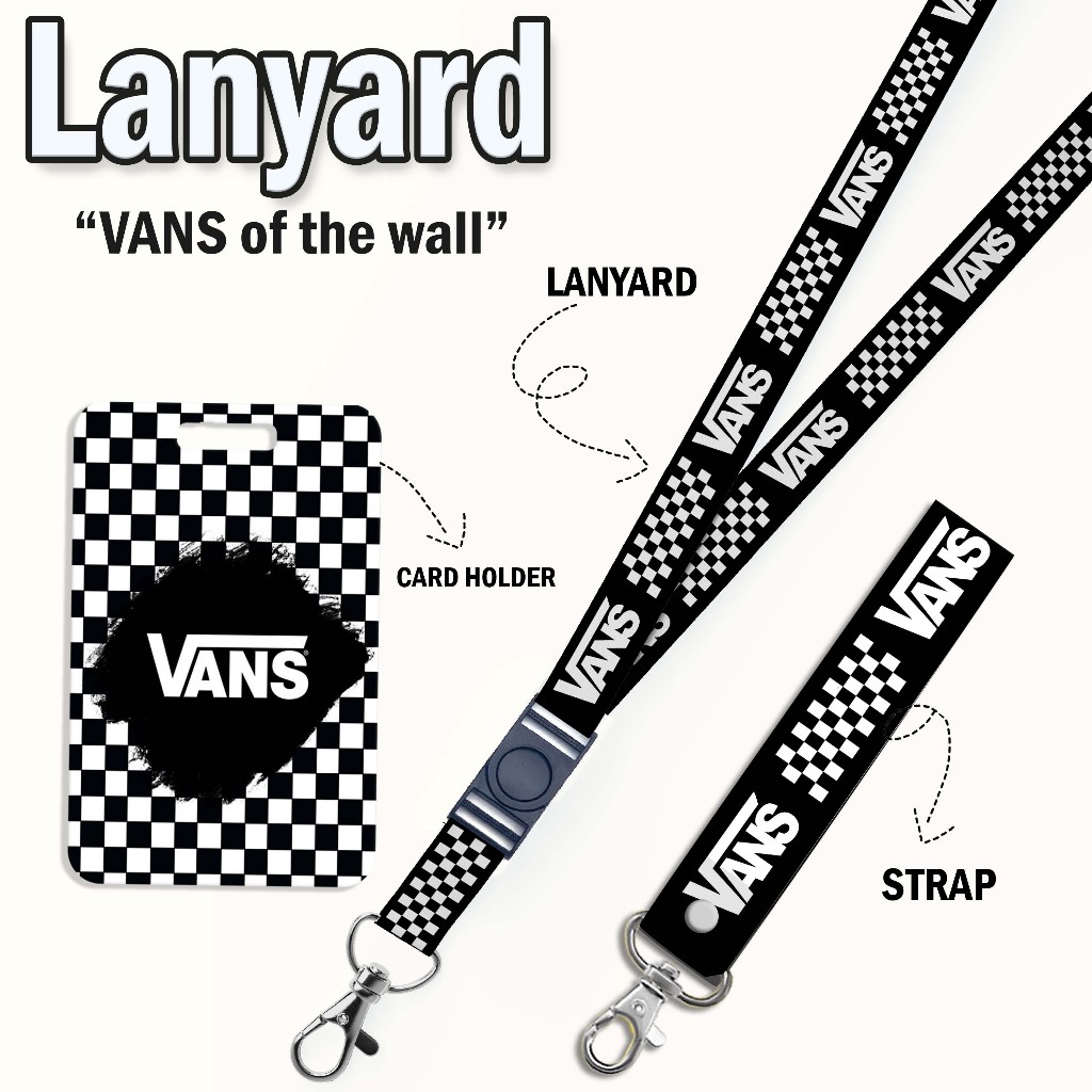 

STRAP LANYARD CARD HOLDER VANS SPORT Gantungan Kunci, Handphone, ID Card