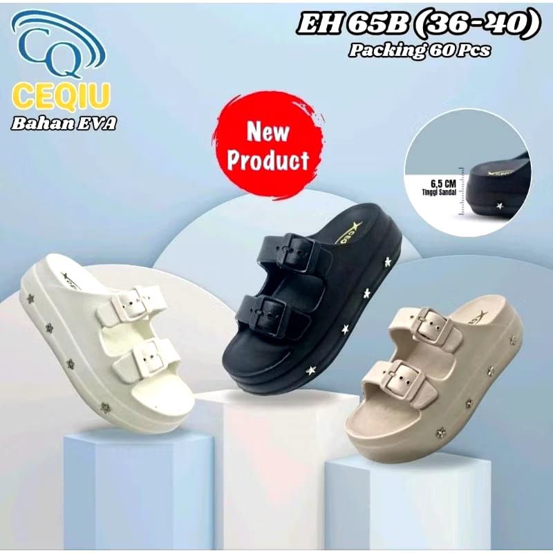 SANDAL WEDGES TINGGI WANITA KOREAN STYLE KEKINIAN SANDAL KARET WANITA