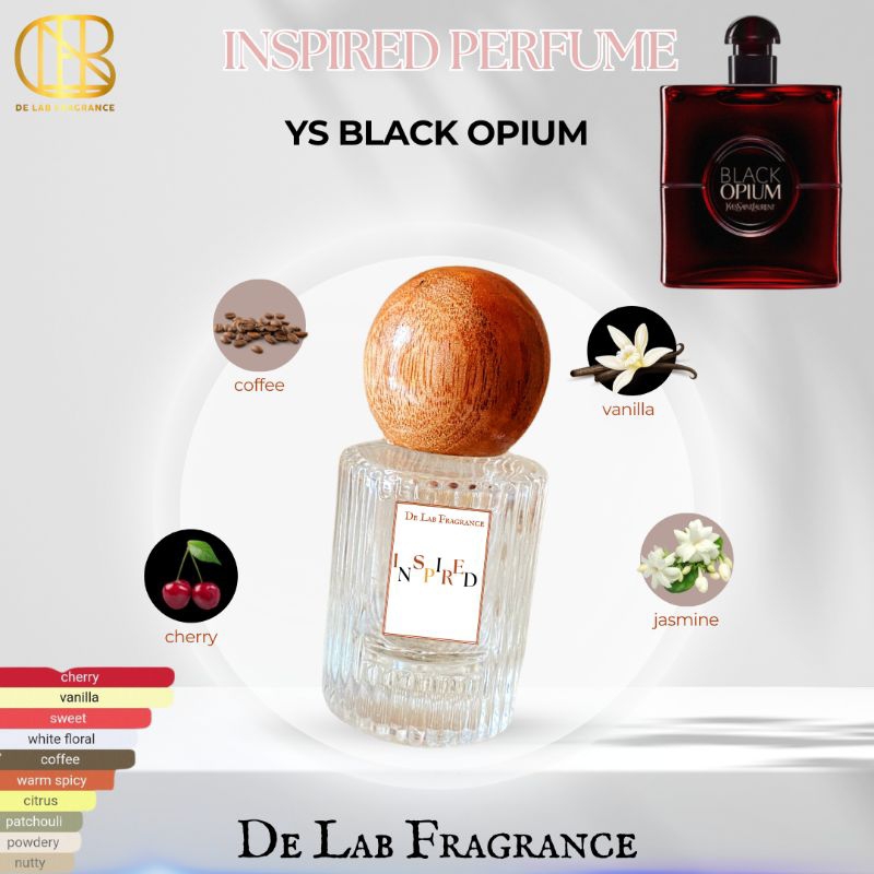 inspired parfum ys black opium red eau de parfum 30 ml/ dupe black opium /refill parfum black opium 