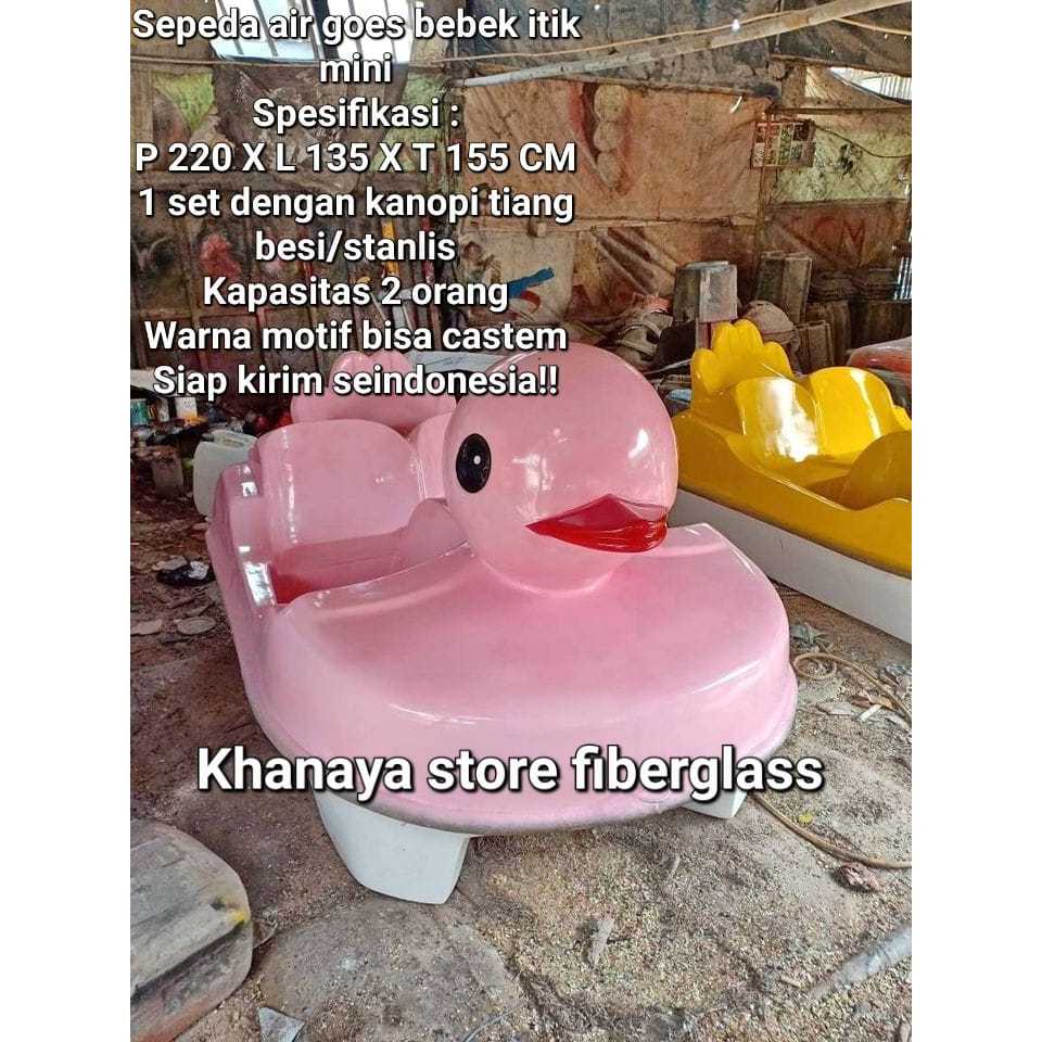 Bebek itik mini warna pink/Sepeda bebekkan itik mini kapsitas 2 orang/perahu bebekkan